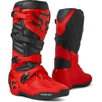 Image of Fox Racing Men&#039;s Comp Motocross Boots, Flo Red, 11.5 UK
