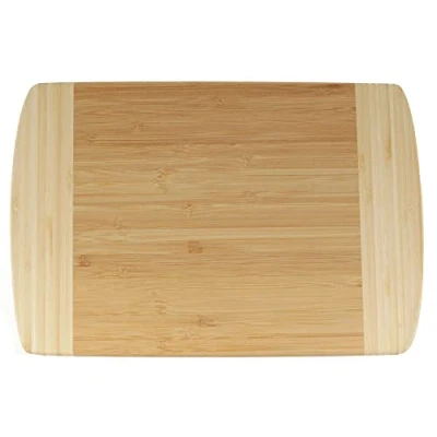 Image of BambooMN Heavy Duty Premium Bamboo Two Toned Cutting Board 12&quot; x 8&quot; 0.75&quot; 1 Piece