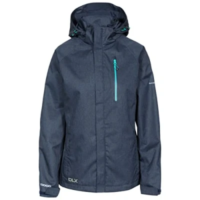 Image of Trespass Tredt Women TIYA Waterproof Jacket with Removable Hood Black Marl, X Small