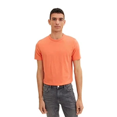 Image of TOM TAILOR Men&#039;s T Shirt 1035552, 11834 Soft Peach Orange, M