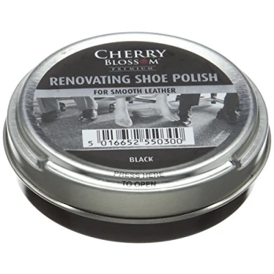 Image of Cherry Blossom Premium Unisex Renovating Polish shoes, Black, 50.00 ml UK
