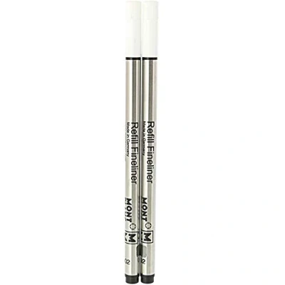 Image of Montblanc Fineliner Refills (M) Mystery Black 110149 Refill Cartridge with a Medium Tip for and Rollerball Pens 2 x