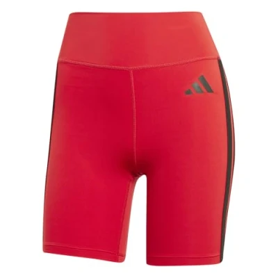 Image of adidas Performance Optime Essentials 3STRIPES Short Leggings Leggings, Women&#039;s, Size: XSx5&quot;, Pure ruby/black