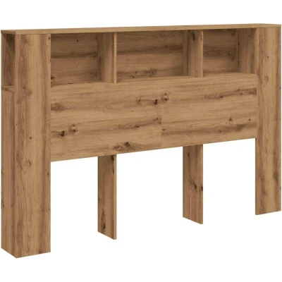 Image of vidaXL Headboard Cabinet Artisan Oak 160x18.5x103.5 cm Engineered Wood