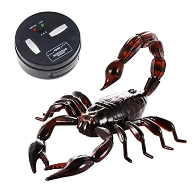 Image of Escomdp Realistic RC Scorpion Remote Control Animal Car Electronic Scary Prank Toy Halloween Kids Birthday Gift (Brownish Black)