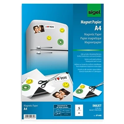Image of SIGEL IP440 Magnetic InkJet Paper, A4, 250 µ, 5 sheets