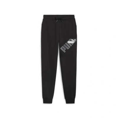 Image of PUMA POWER GRAPHIC SWEATPANTS TR CL B boys&#039;s Children&#039;s Sportswear in Black