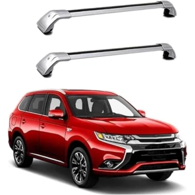 Image of zjxtnb Car Roof Rack Cross Bars, For Mitsubishi Outlander PHEV 2013 2016 2017 2018 2019 2020 Aluminum Cargo Bars Crossbars Luggage Rooftop Top Rail Boxe Basket Tray,A