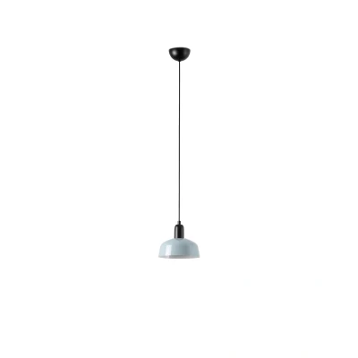 Image of Tatawin Small Dome Pendant Ceiling Light Black, Gloss Grayish Blue 1x E27