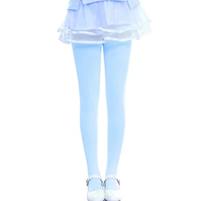 Image of Kids Fashion Girls Microfiber Semi Opaque Tights 40 Denier (10 13 Years (146cm), Light Blue)
