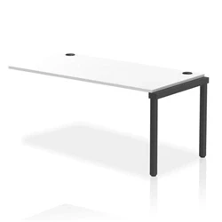 Image of Impulse Bench Single Row Ext Kit 1600 Black Frame Desk White