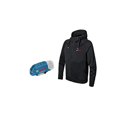 Image of Bosch Professional Heated Hoodie GHH 12+18V XA (inc. USB Charging Adapter GAA 12V 21, excluding Battery, in Carton) Size L
