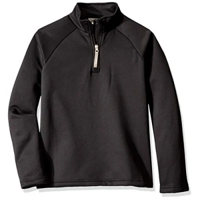 Image of Spyder Girls&#039; Savona Zip T Neck, Black, L