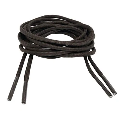 Image of Big Laces Round Brown 3mm wide 90cm long Waxed Shoelaces