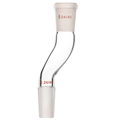 Image of stonylab Glass Offset Laboratory Adapter, Borosilicate Adapter with Standard 24/40 Joints for Lab Supply