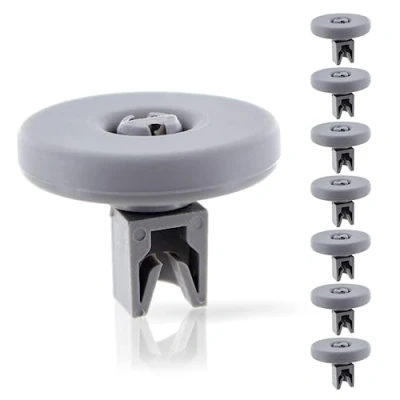 Image of 8 x DL pro Basket Wheels for AEG Electrolux Zanker Juno Zanussi 5028696500/4 50286965004 Favourite Lower Dish Dishwasher