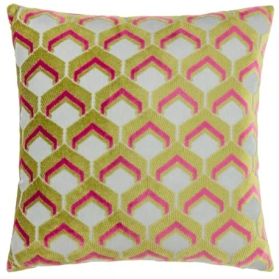 Image of Paoletti Ledbury Velvet Jacquard Feather Filled Cushion