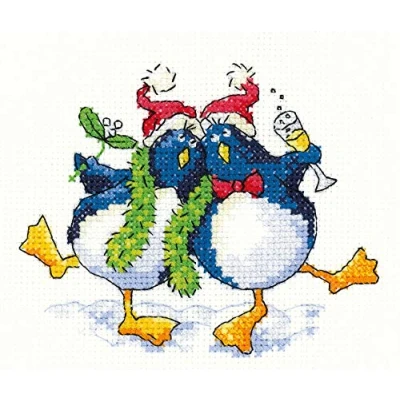 Image of Heritage Crafts Simply Cross Stitch Kit Cool Yule