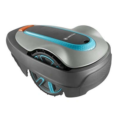 Image of GARDENA SILENO City 300: Robotic Mower for Lawns up to 300 m², Inclines of 35 Percent, Cutting Height 2050 mm, LCD Display, Theft Protection, Including Boundary Wire, Hooks and Connectors (15005 28)