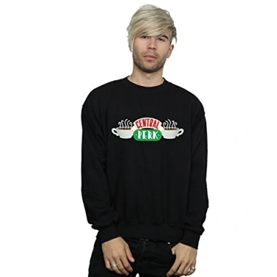 Image of Absolute Cult Friends Men&#039;s Central Perk Sweatshirt Black Large