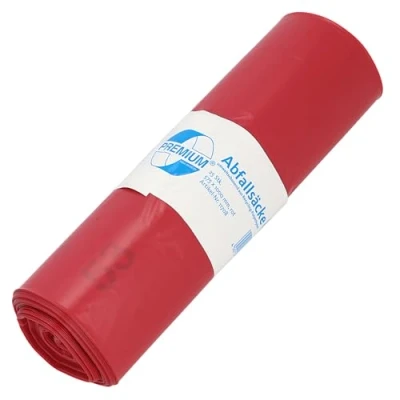 Image of DEISS PREMIUM Rubbish Bags 60 µm 120 Litres Red