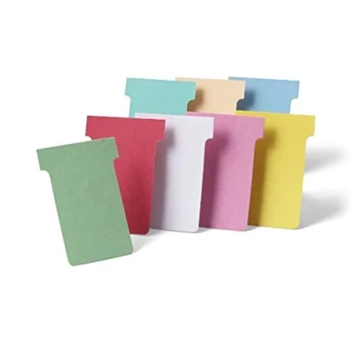 Image of Nobo T Card Planning Cards, White, Size 2, Pack Of 100 Re Fills, Office Wall Planner System, 2002002