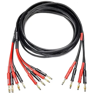 Image of CESS 106 6f Bi Wire Banana Plug Splitter Speaker Cable, 2 Plugs to 4 Plugs, 12 Gauge, Channel (6 Feet)