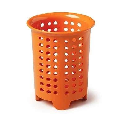 Image of Zeal G231O Cutlery Drainer/Utensil Pot, Melamine, Neon Orange