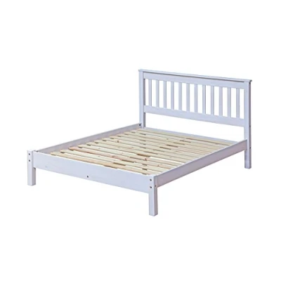 Image of Core Products Slatted Lowend Bedstead, White Washed Wax, 148 x 206.9 115.5 cm, 4 ft 6