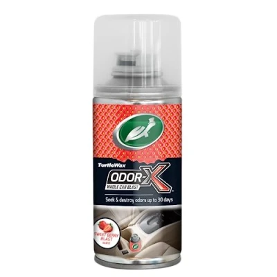 Image of Turtle Wax 54101 Odor X Whole Car Blast New Experience Air Freshener &amp; Remover Bomb Removes Unwanted Odors for up to 30 Days Strawberry Scent (1 Pack)
