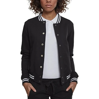 Image of Urban Classics College Sweat Summer jacket, Women&#039;s, Size: 3XL, Black
