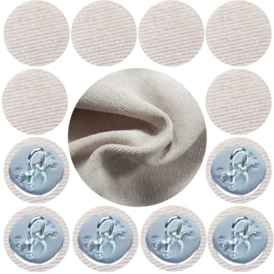 Image of Velvet Covered Hoop Back Buttons Upholstery Fabric for Headboards Sofas 18 mm (Ivory, 10 Buttons)