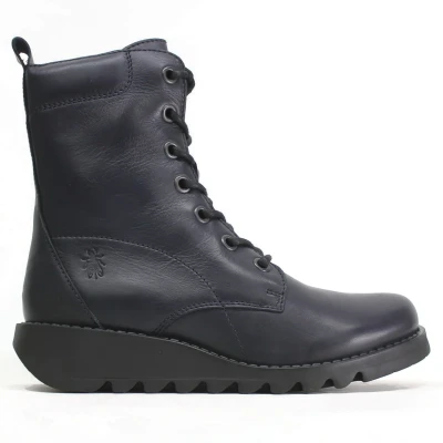 Image of Silf015Fly Leather Women&#039;s Wedge Ankle Boots