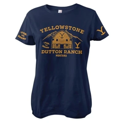 Image of Yellowstone Officially Licensed Barn Women T Shirt (Navy), XX Large