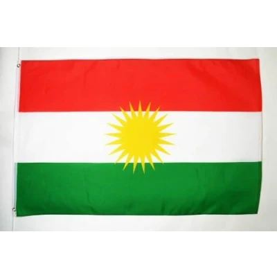 Image of AZ Flag Kurdistan 3x5 Ft Curdistan 100% Polyester With Integrated Brass Eyelets 150x90cm 110g Bright Colours