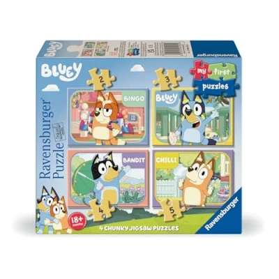 Image of Ravensburger Bluey Gifts and Educational Toys My First Jigsaw Puzzles for Kids Age 3 Years Up 2, 3, 4 &amp; 5 Pieces