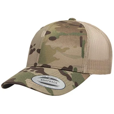 Image of Yupoong Yp Classics Multicam Retro Trucker Cap, Khaki, One Size