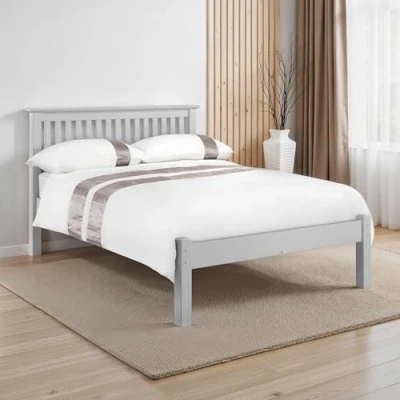 Image of Julian Bowen Dove Grey Wood Barcelona Bed, Double