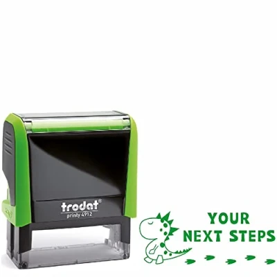 Image of Teacher Stamp Education Marking Reward Stamps for School Next Steps Dinosaur