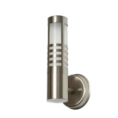 Image of Colt Wall Light Outdoor Slatted IP44 Rated Garden Fitting Stainless Steel Litecraft