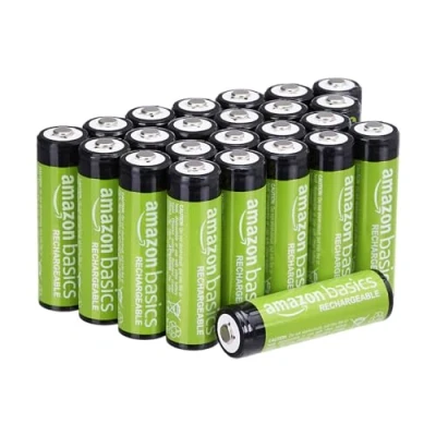 Image of Amazon Basics AA Rechargeable NiMH Batteries 2000mAh (24 Pack) Pre charged