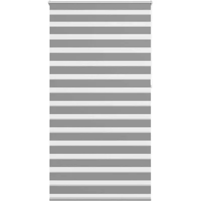 Image of vidaXL Zebra Blind 120 x 230 cm Grey