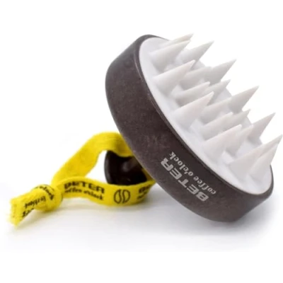 Image of Beter Massage Brush, Ideal for Exfoliating Coffee O&#039;clock, Scalp Massaging Hair Scrub, Massager, Deep Cleansing, Silicone Travel, Shampoo Brush