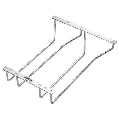 Image of Dianoo 2 Rows 27cm Wine Glass Racks, Stemware Stainless Steel Bar Home Cup Holder, Shelf Hanger, Under Cabinet