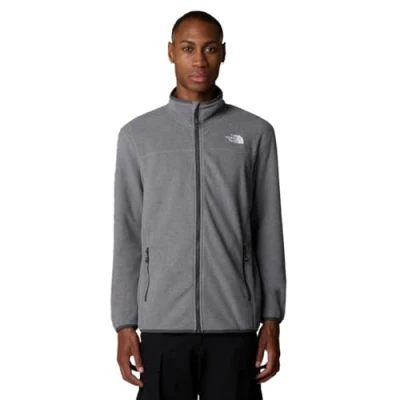 Image of The North Face Men&#039;s 100 Glacier Full Zip Fleece Jacket, Tnf Medium Grey Heather, S