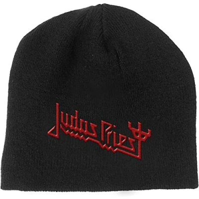 Image of Band Monkey Judas Priest Unisex Beanie Hat Fork Logo