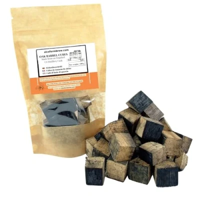 Image of OAK CUBES 100g from an Emptied Corn Distillate Barrel US Distillery Flavoring and Aging Wine, Beer, Moonshine