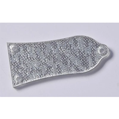 Image of KAISH Silver Sparkle 1 Ply Plastic Blank Guitar Truss Rod Cover 3 Hole for Epiphone Style Les Paul LP