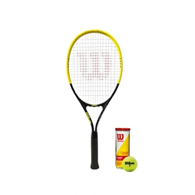 Image of Wilson Hyper Precision Tennis Racket &amp; 3 Championship Balls