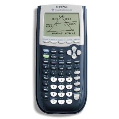 Image of Texas Instruments TI84PLUS Graphing Calculator USB technology Blue/Silver